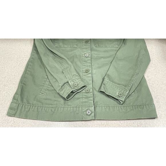 CHARLOTTE RUSSE Women’s Size (M) Green Jacket Embroidered Bird & Flower Pockets - Picture 6 of 11